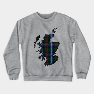 Clan Donnachaidh / Robertson Hunting Tartan Map Crewneck Sweatshirt